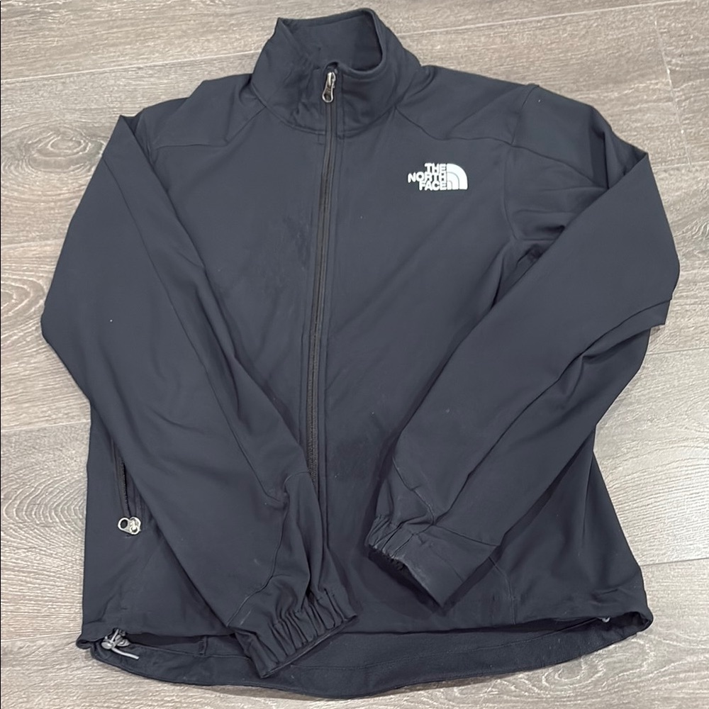 The North Face Black Bomber Jacket with Full-Zip and Standing Collar